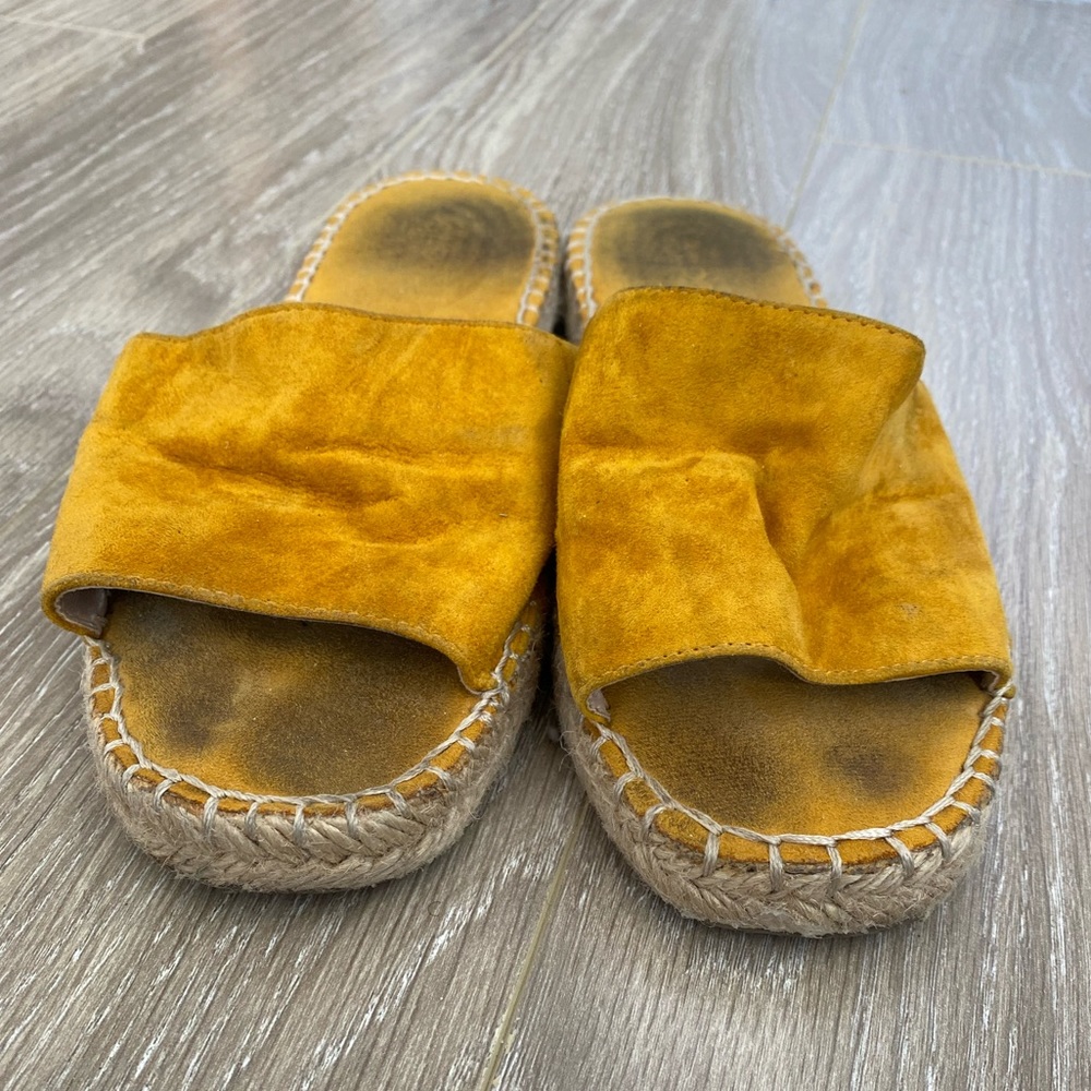 ALDO flat espadrille sandal in mustard